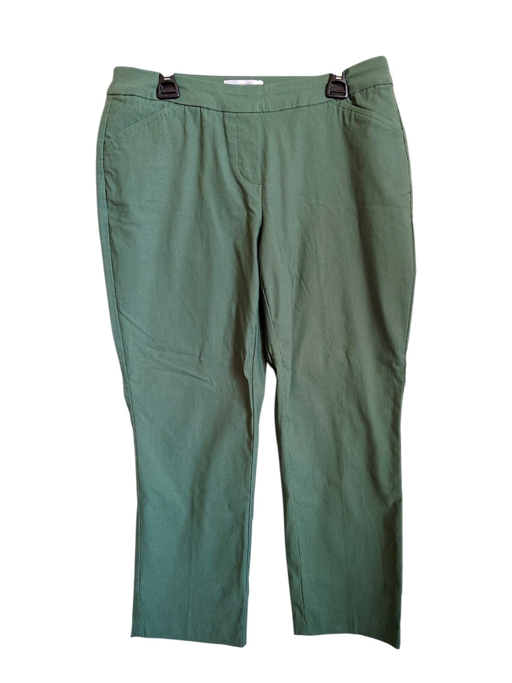 Northern Reflections Olive High-Rise Straight Crop Pants Womens Small